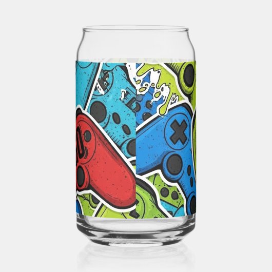 Gamer Pattern ガラス缶 (右)