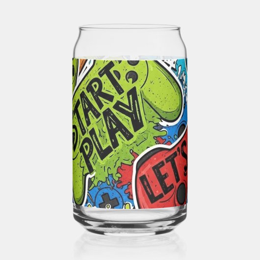 Gamer Pattern ガラス缶 (左)