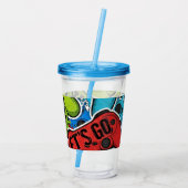 Gamer Pattern Acrylic Tumbler アクリルタンブラー (裏面)