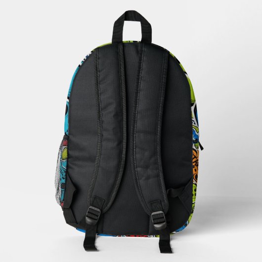 Gamer Pattern Backpack プリントバックパック (裏面)