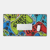 Gamer Pattern Desk Mat デスクマット (キーボード&マウス)