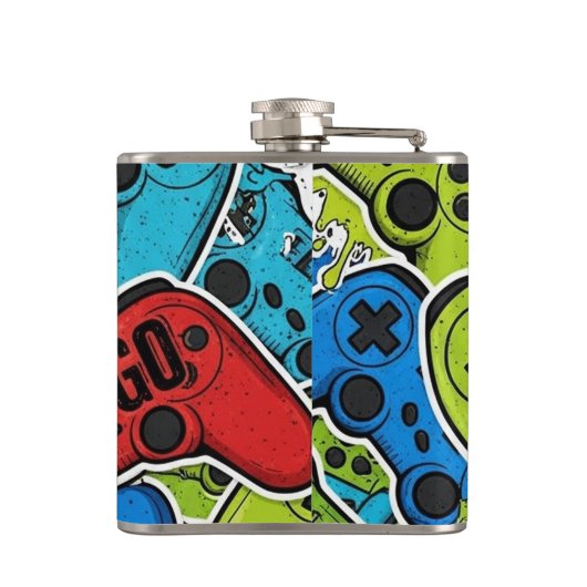 Gamer Pattern Flask フラスク (裏面)