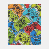 Gamer Pattern Fleece Blanket フリースブランケット (正面)