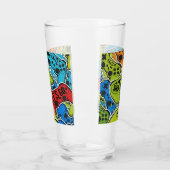 Gamer Pattern Glass Cup タンブラーグラス (左)