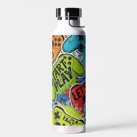 Gamer Pattern Insulated Bottle ウォーターボトル (左面)