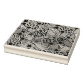 Gamer Pattern Wood Art Stamp ラバースタンプ (スタンプ)