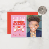 Gamer Photo Classroom Valentines Day Card ノートカード (正面/裏面インサイチュ)