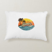 Gamer Retro Sunset Design アクセントクッション (裏面)