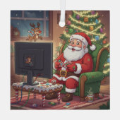 Gamer Santa Ornament ガラスオーナメント (裏面)