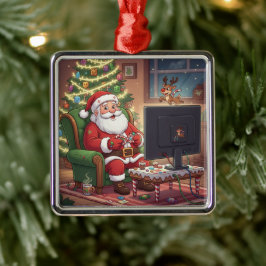 Gamer Santa Ornament メタルオーナメント