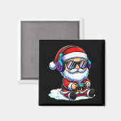 Gamer Santa Video Game Christmas Gaming  マグネット (正面/裏面)