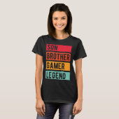 Gamer Son Brother Husband Dad Video Game Legend Tシャツ (正面フル)
