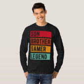 Gamer Son Brother Husband Dad Video Game Legend Tシャツ (正面フル)