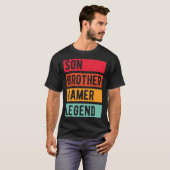 Gamer Son Brother Husband Dad Video Game Legend Tシャツ (正面フル)