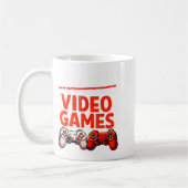 Gamer Valentine V Is For Video Games Valentines Da コーヒーマグカップ (左)