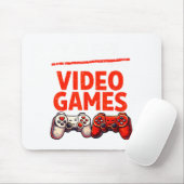 Gamer Valentine V Is For Video Games Valentines Da マウスパッド (マウス)