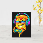 Gamer Zza Slice Video Gaming Boy Enthusiast Gamer  カード (黄色い花)