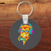 Gamer Zza Slice Video Gaming Boy Enthusiast Gamer  キーホルダー (正面)