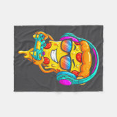 Gamer Zza Slice Video Gaming Boy Enthusiast Gamer  フリースブランケット (正面(横))