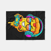 Gamer Zza Slice Video Gaming Boy Enthusiast Gamer  フリースブランケット (正面(横))