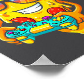 Gamer Zza Slice Video Gaming Boy Enthusiast Gamer  ポスター (角)