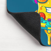 Gamer Zza Slice Video Gaming Boy Enthusiast Gamer マウスパッド (コーナー)