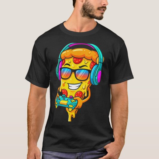 Gamer Zza Slice Video Gaming Boy Enthusiast Gamer Tシャツ (正面)