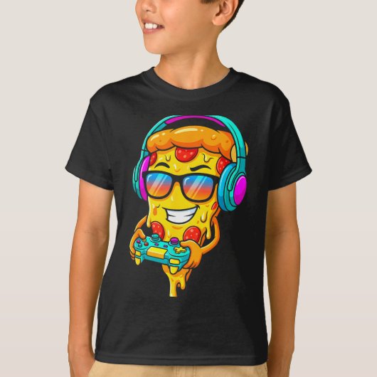 Gamer Zza Slice Video Gaming Boy Enthusiast Gamer  Tシャツ (正面)