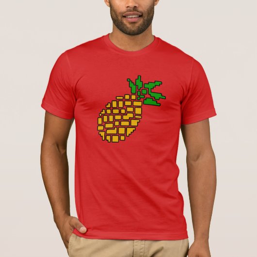 GamerFruit MensビッグPineapple Tシャツ(Dark) Tシャツ (正面)