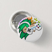 GamerGirlその小さいボタン 缶バッジ (正面&裏面)