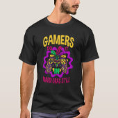 Gamers do it in mardi gras style gaming parade  4 tシャツ (正面)