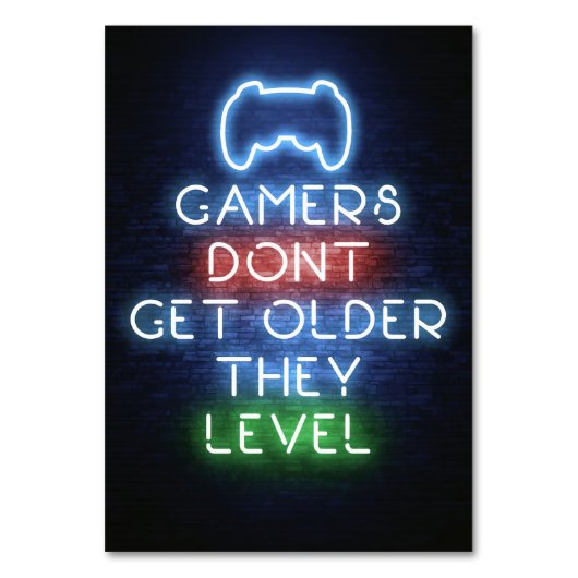 Gamers Do Not Get Older テーブルナンバー (正面)