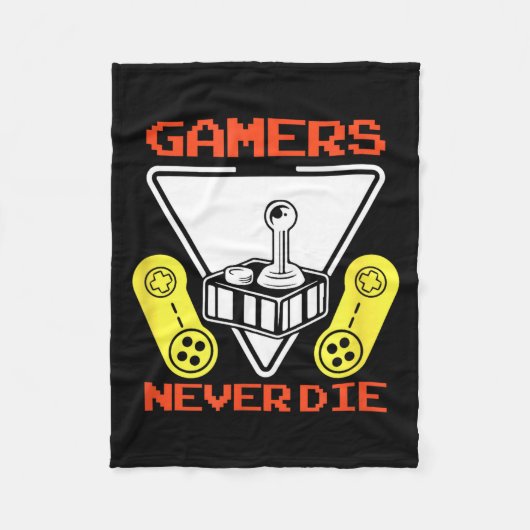 Gamers Never Die Funny Gaming Quotes Great Gift Fo フリースブランケット (正面)