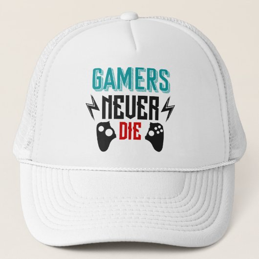 Gamers never die gaming キャップ (正面)