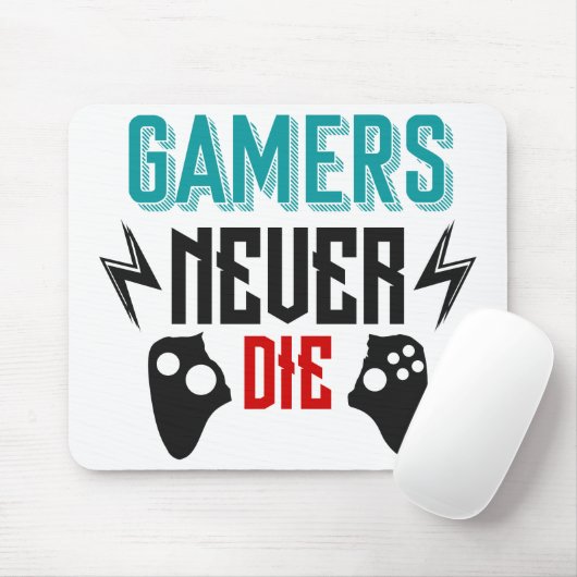 Gamers never die gaming  マウスパッド (マウス)