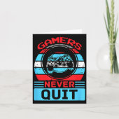 Gamers Never Quit Funny Gaming Quotes Gift For Rpg カード (正面)