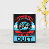 Gamers Never Quit Funny Gaming Quotes Gift For Rpg カード (黄色い花)