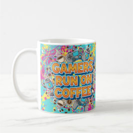 Gamers Run on Coffee – Funny Coffee Mug for Gamers コーヒーマグカップ