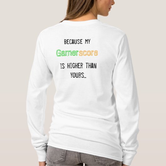Gamerscore Tシャツ (裏面)