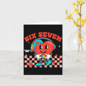 Games Valentine 67 Six Seven Funny Gamer Heart Cut カード (黄色い花)