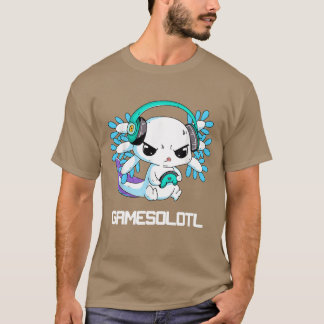 Gamesalotl ゲーミング 笑顔の女の子 tシャツ