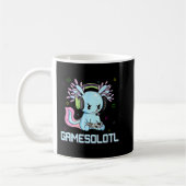 GamesolotlかわいいAxolotlビデオゲーマーかわいいアニメB コーヒーマグカップ (左)