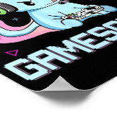 GamesolotlかわいいAxolotlビデオゲーマーかわいいアニメB ポスター (角)