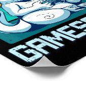 GamesolotlかわいいAxolotlビデオゲーマーかわいいアニメB ポスター (角)