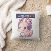 Gamesolotl - ウーパールーパーゲーマー クッション (ブランケット)