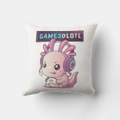 Gamesolotl - ウーパールーパーゲーマー クッション (裏面)