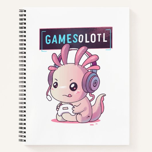 Gamesolotl - ウーパールーパーゲーマー ノートブック (正面)
