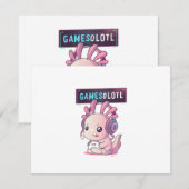 Gamesolotl - ウーパールーパーゲーマー 招待状 (正面/裏面)