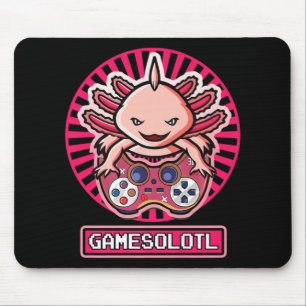 Gamesolotl AxolotlかわいいかわいいアニメゲームキッズB マウスパッド