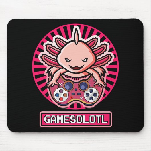 Gamesolotl AxolotlかわいいかわいいアニメゲームキッズB マウスパッド (正面)